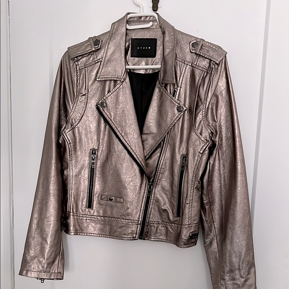 BlankNYC Metallic Leather Jacket